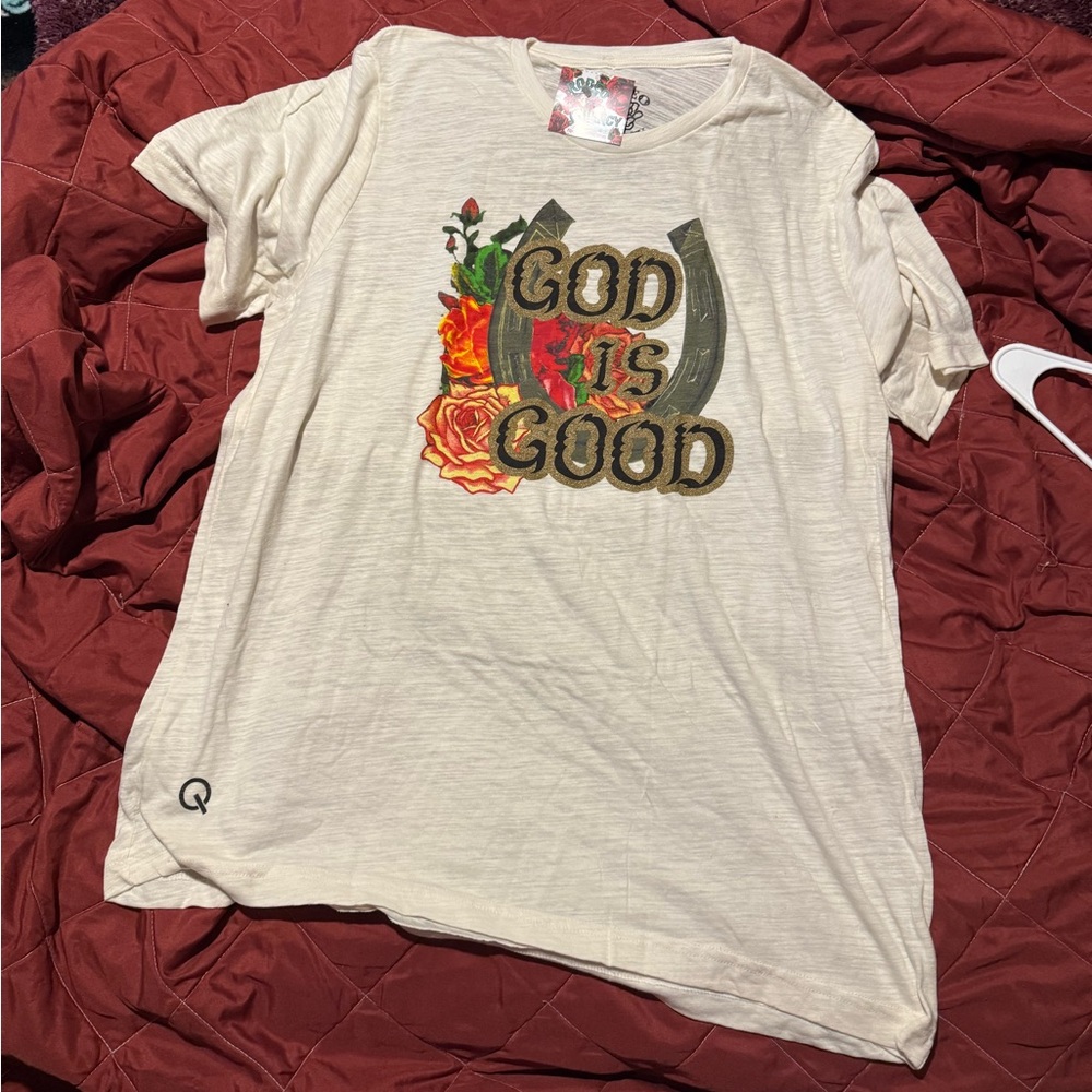 NWT-Rodeo Quincy God is Good tee-XXL